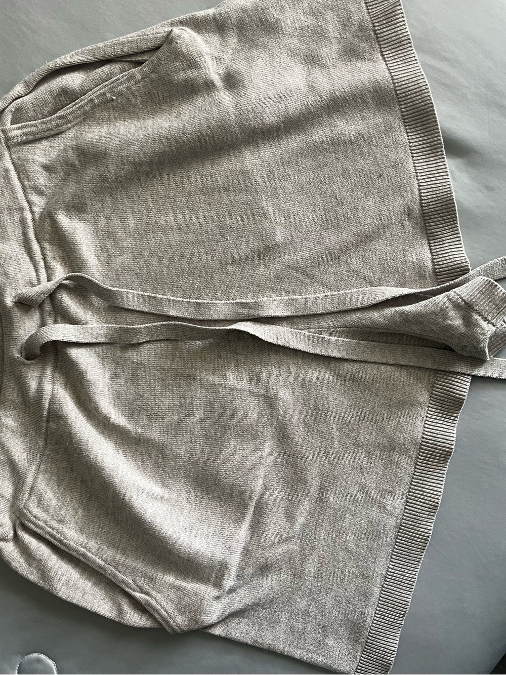 Light Salmon Knit Shorts with Waist Tie NWOT